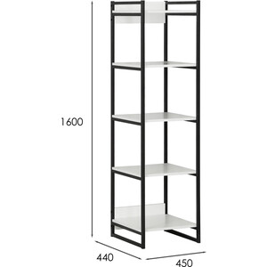 Стеллаж металлический Мебелик № 3 45 см х 44 см х 160 см (П0007310) в Москвe