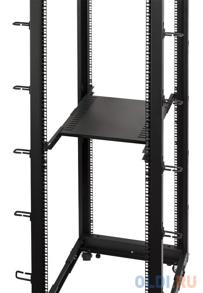 Стойка двухрамная Lanmaster TWT-RACK2-42U-ADJ 42U 480ммX560мм 1000кг черный в Москвe