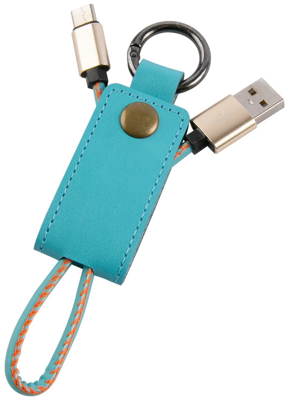 Кабель-брелок MB Mobility USB – Type-C, 25 см, голубой УТ000023428 в Москвe