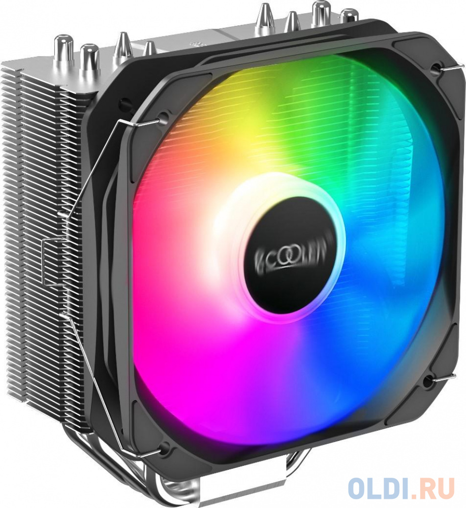 PCCooler GI-Paladin 400 ARGB Кулер S115X/1200/AM4 (24 шт/кор, TDP 200W, 130mm PWM ARGB FAN, 4 тепловые трубки 6мм, 800-1600RPM, 18-28,6dBa) {24}(11182