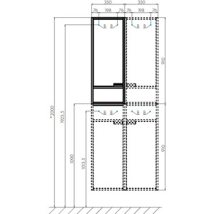 Шкаф-пенал Акватон Флай левый, дуб крафт (1A237903FAX1L)