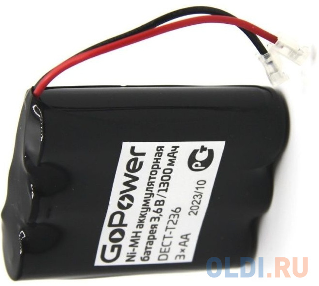 Аккумулятор для радиотелефонов GoPower T236 PC1 NI-MH 1300mAh (1/15/180) в Москвe