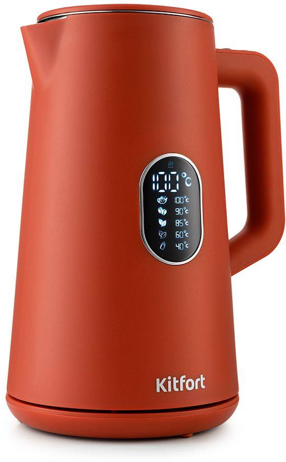 Чайник электрический Kitfort KT-6115-3 красный, пластик (КТ-6115-3)