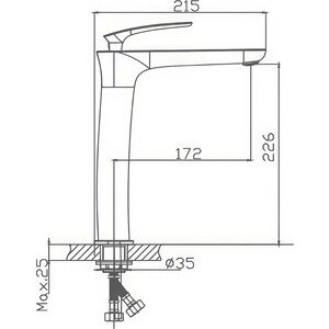 Смеситель для раковины Haiba HB616 хром (HB11616) в Москвe