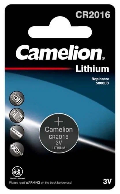Батарейка Camelion CR2016 BL-1 (CR2016-BP1, 3V)