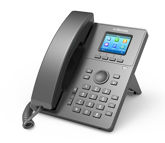 VoIP-телефон FLYINGVOICE P11P, 2 линии, 2 SIP-аккаунта, цветной дисплей, PoE, серый (P11P)