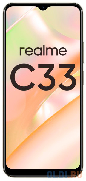 Смартфон Realme C33 128Gb 4Gb золотой моноблок 3G 4G 6.5" 1600x720 Android 12 50Mpix 802.11 b/g/n NFC GPS