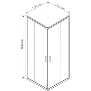 Душевой уголок Vincea Garda VSS-1G 110x110 прозрачный, хром (VSS-1G1111CL)