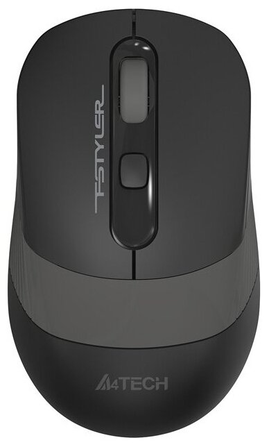 Мышь беспроводная A4Tech FG10S, 2000dpi, оптическая светодиодная, USB, черный/серый