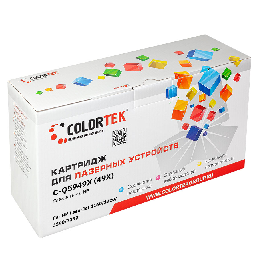 Картридж Colortek СТ-Q5949X LJ 1320/3390/3392, 6000 стр., черный