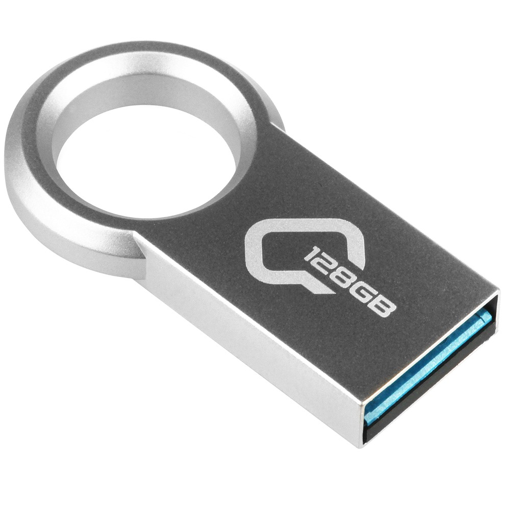 Флешка Qumo Ring USB 3.0 128GB Metallic (QM128GUD3-Ring)