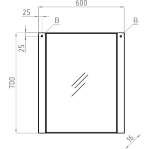 Зеркало Style line Лотос 60х70 сосна лофт (4650134473070)