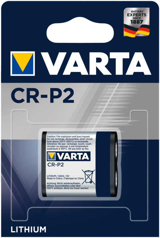 Батарея Varta CR-P2, 6V, 1 шт. (06204301401)