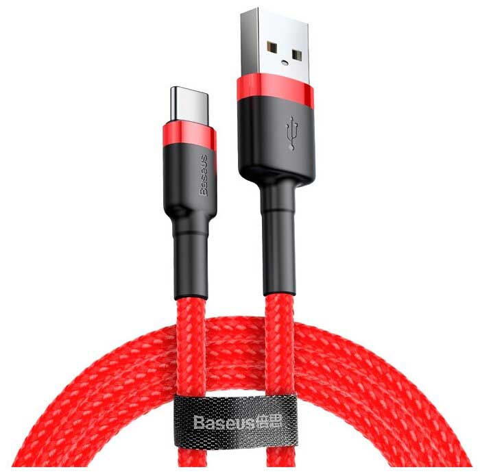 Кабель Baseus Cafule USB - USB Type-C 3A 50cm Red-Black CATKLF-A91 в Москвe