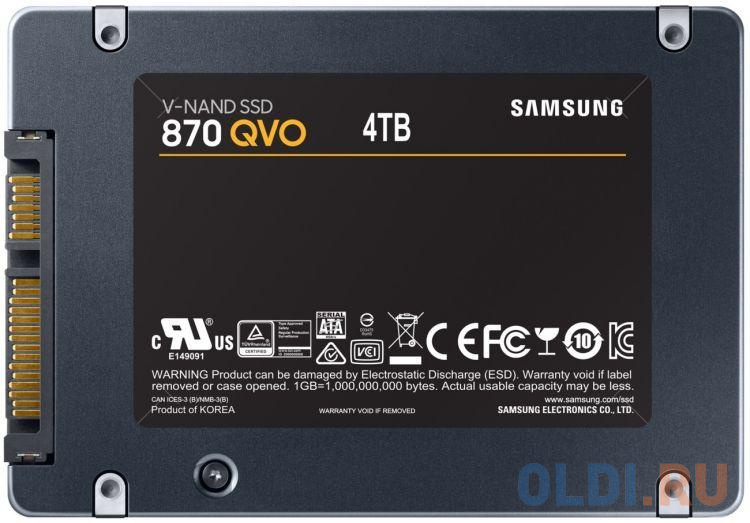 SSD накопитель Samsung 870 QVO 4 Tb SATA-III