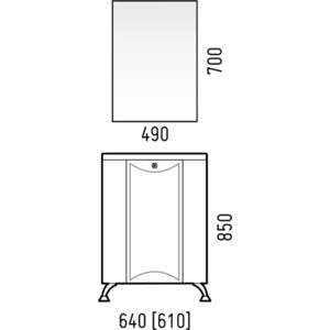 Зеркальный шкаф Corozo Триана 37 угловой, белый (SD-00000300)