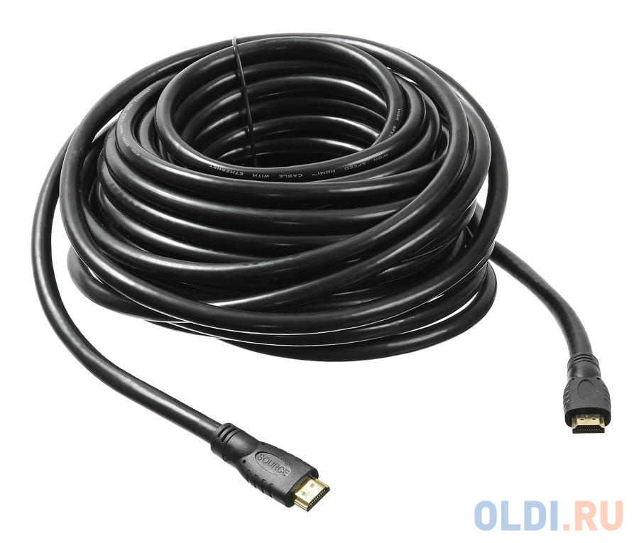 Кабель HDMI 15м Бюрократ BHP HDMI 2.0-15 круглый черный