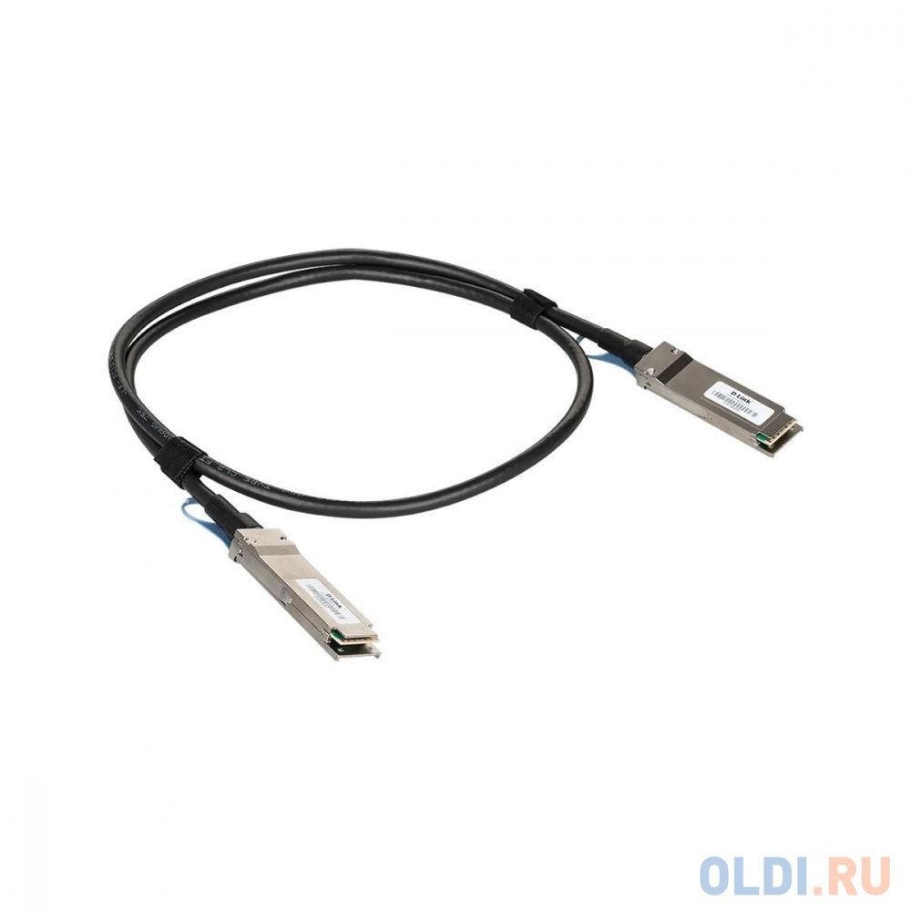 DEM-CB100Q28 Пассивный кабель 100G QSFP28 длиной 1 м с 2 разъемами QSFP28 для прямого подключения коммутаторов DXS-3610 (456862)