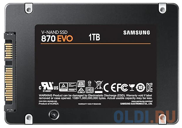 SSD накопитель Samsung 870 EVO 1 Tb SATA-III MZ-77E1T0BW