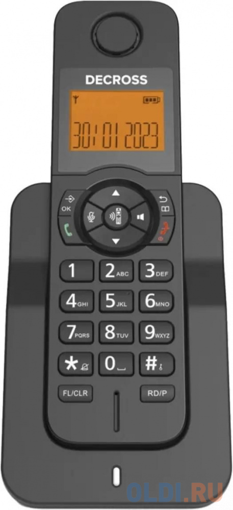 Р/Телефон Dect Decross DC1005 черный АОН в Москвe