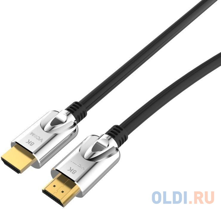 Кабель HDMI 2м VCOM Telecom CG862-2M круглый черный/серебристый