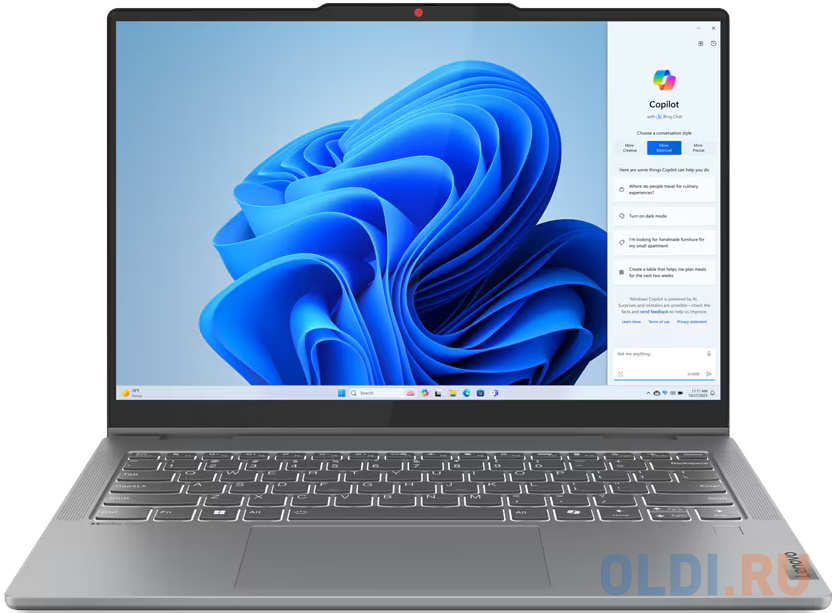 Ноутбук Lenovo IdeaPad 5 14AHP9 Ryzen 7 8845HS 16Gb SSD1Tb AMD Radeon 780M 14" OLED Touch WUXGA (1920x1200) noOS grey WiFi BT Cam (83DR005PRK) в Москвe