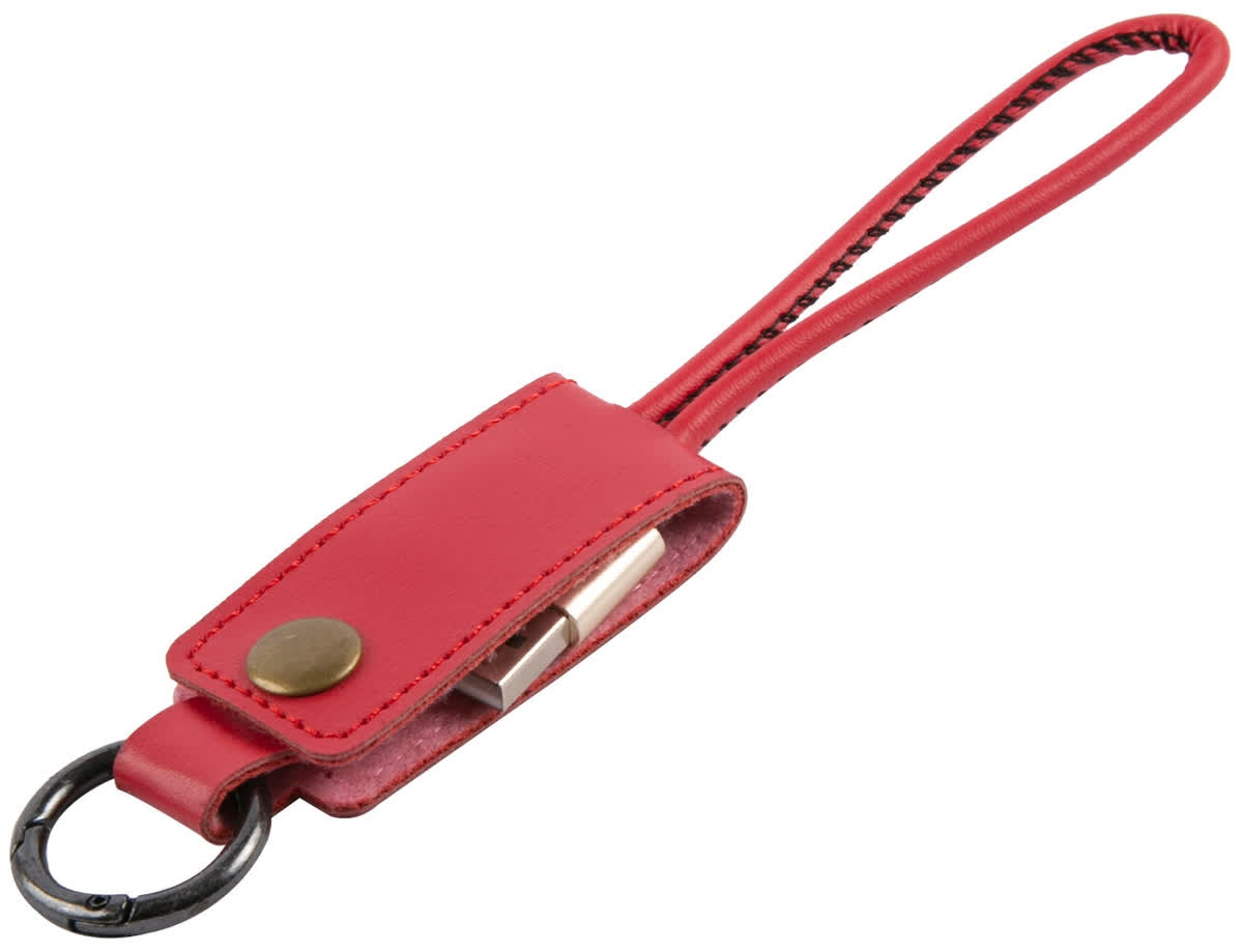 Кабель-брелок MB Mobility USB – Type-C, 25 см, красный УТ000023427