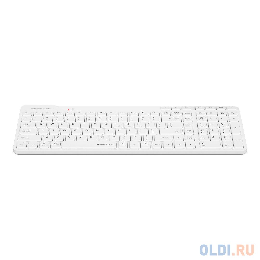 Клавиатура A4Tech Fstyler FBK27C AS белый USB беспроводная BT/Radio slim Multimedia (FBK27C AS)