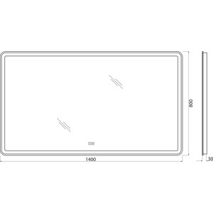 Зеркало BelBagno Spc-Mar 140х80 с подсветкой, сенсор, подогрев (SPC-MAR-1400-800-LED-TCH-WARM)