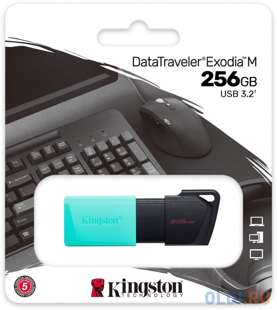 Флеш Диск Kingston 256Gb DataTraveler DTXM DTXM/256GB USB3.2 черный/красный