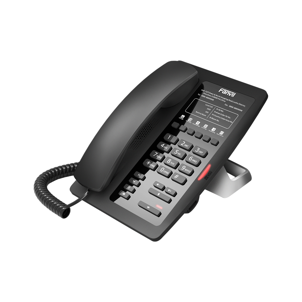 VoIP-телефон Fanvil H3W, 2 линии, 2 SIP-аккаунта, PoE, черный, б/п, WiFi (FH3WPPSU)