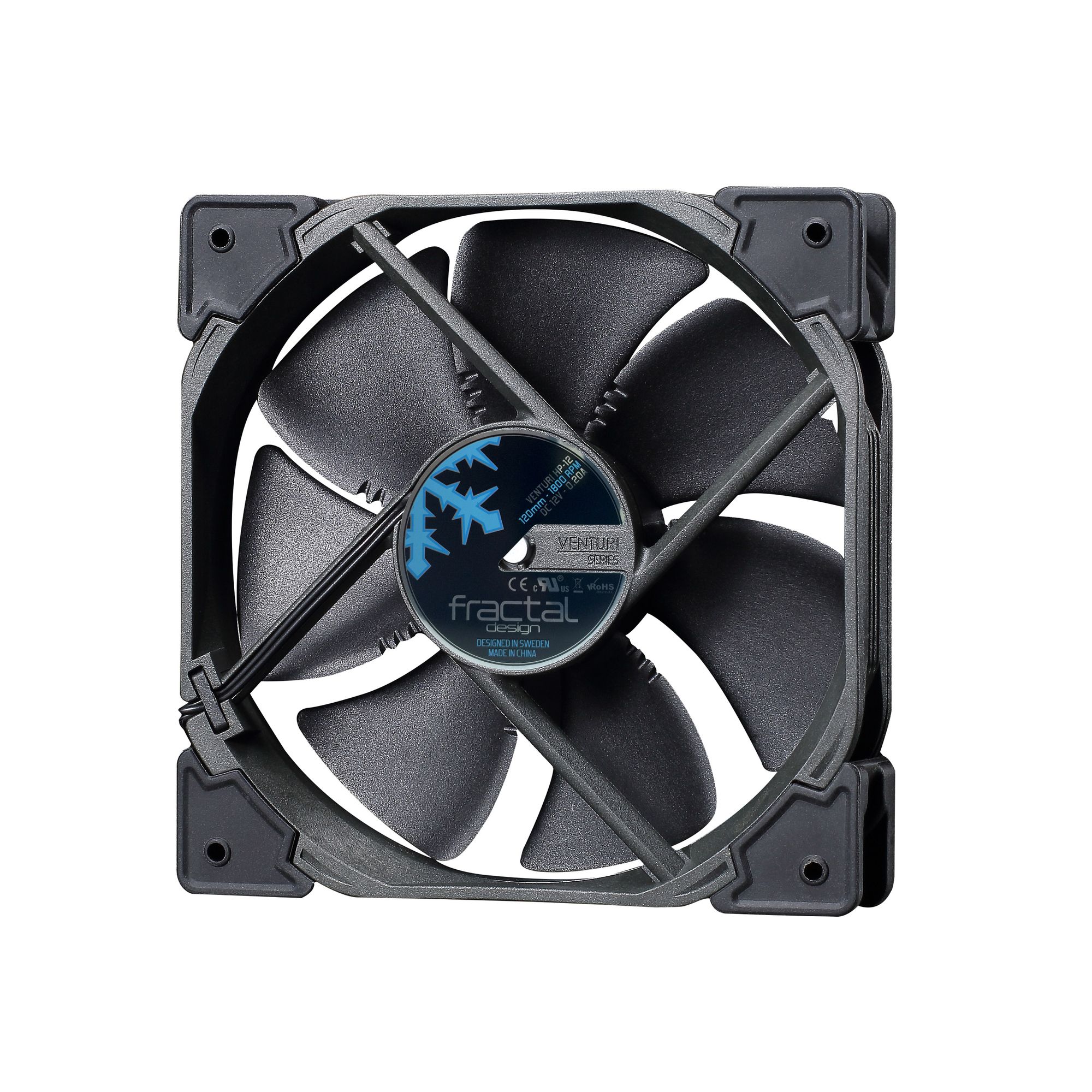 Вентилятор для корпуса Fractal Design Venturi HP-12 PWM (FD-FAN-VENT-HP12-PWM-BK) Black в Москвe