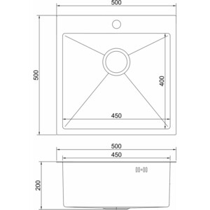 Кухонная мойка Mixline Pro 50х50 сатин нано (4610211009462) в Москвe