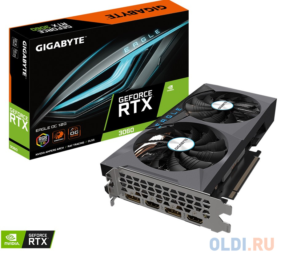 Видеокарта GigaByte nVidia GeForce RTX 3060 EAGLE OC 12288Mb