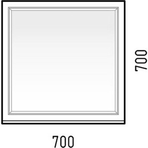 Зеркало Corozo Каролина 70х70 белое (SD-00000925)