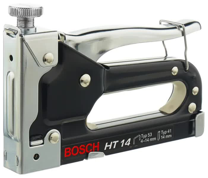 Степлер ручной Bosch HT14 скобы тип 53: 11.4мм 4-14мм гвозди тип 41: 14мм