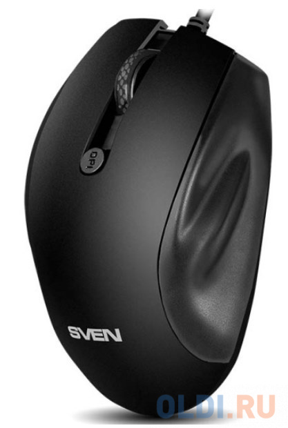 Мышь SVEN RX-113  (5+1кл. 800-2000DPI,  Soft Touch, каб. 1,5м, блист.) USB чёрная в Москвe