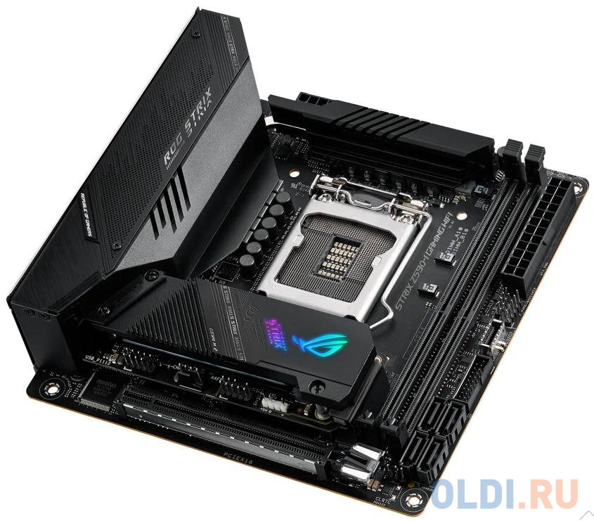 Материнская плата ASUS ROG STRIX Z590-I GAMING WIFI Socket 1200 Z590 2xDDR4 1xPCI-E 16x 4 mini-ITX Retail в Москвe