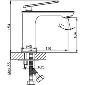 Смеситель для раковины Haiba HB589 хром (HB10589)