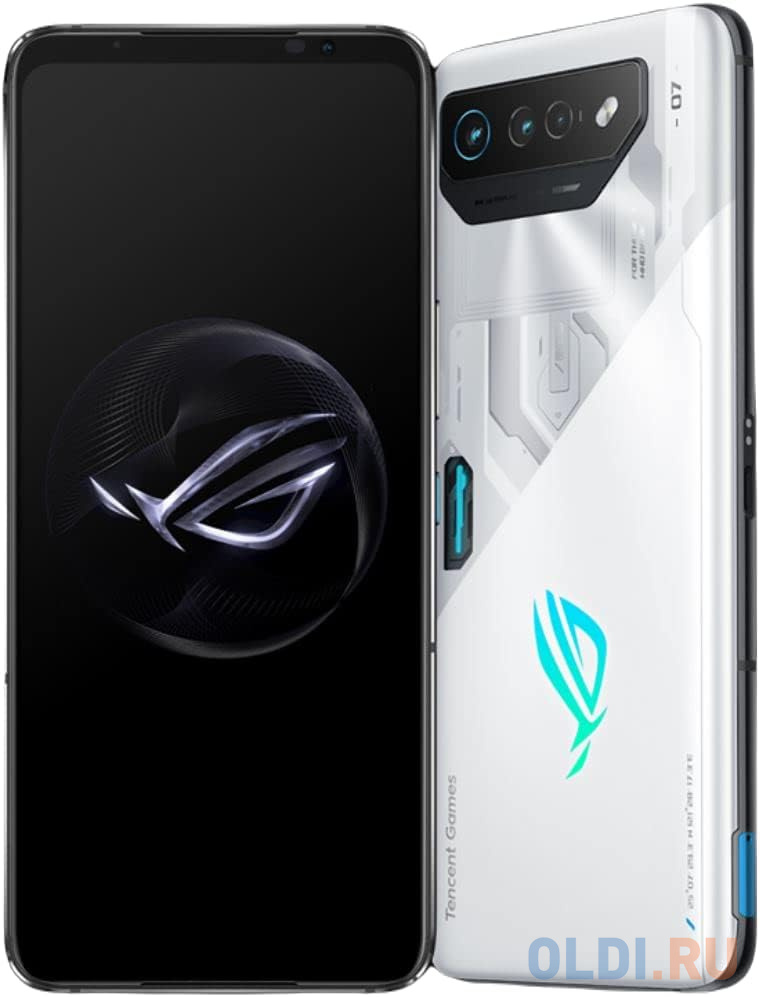 Смартфон Asus AI2205 ROG Phone 7 5G 256Gb 8Gb белый моноблок 3G 4G 2Sim 6.78" 1080x2448 Android 13 50Mpix 802.11 a/b/g/n/ac/ax/be NFC GPS GSM900/ в Москвe