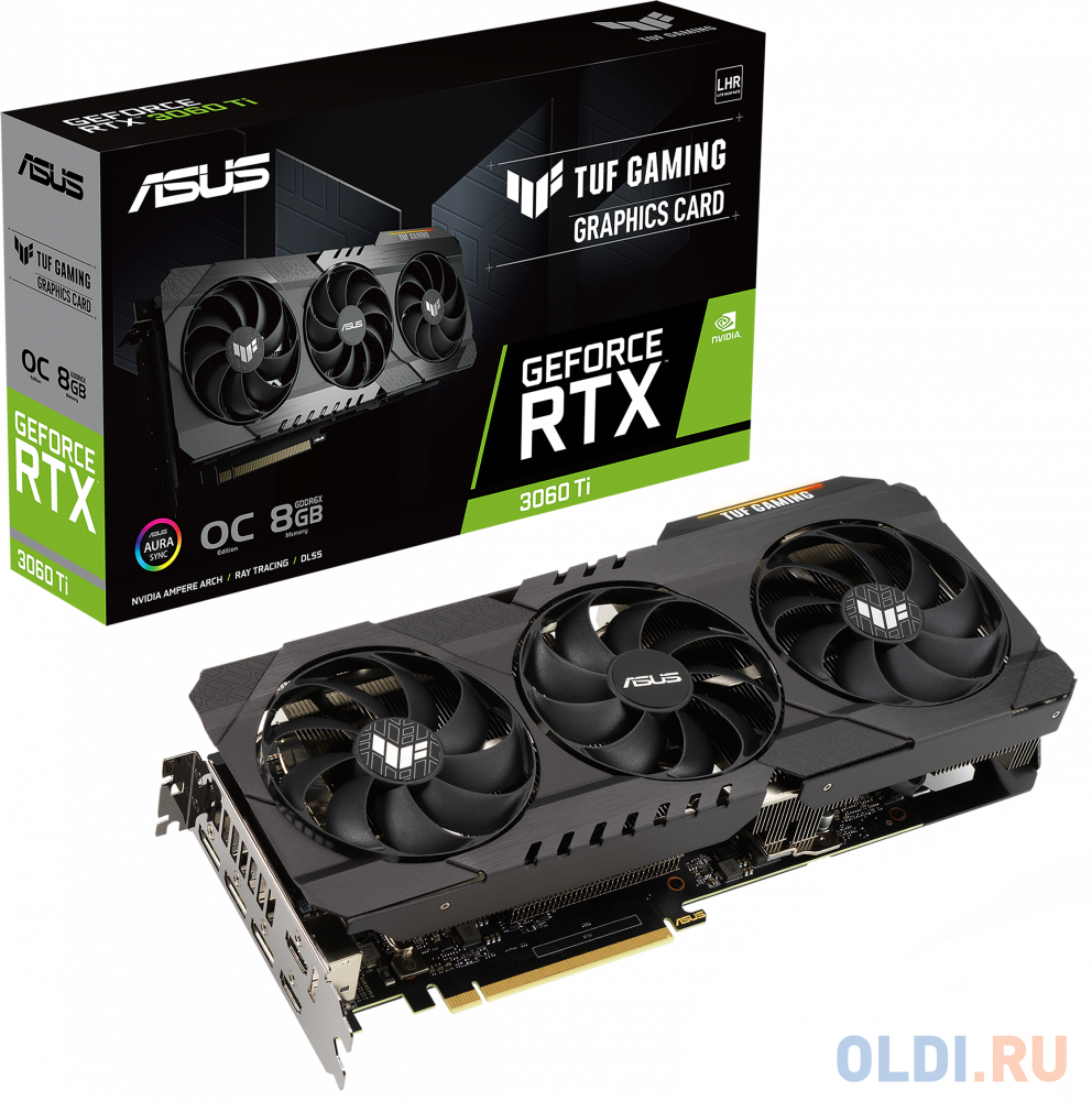 Видеокарта ASUS nVidia GeForce RTX 3060 Ti TUF OC GAMING 8192Mb