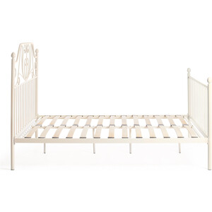 Кровать TetChair Eric Wood slat base металл 160x200 (Queen bed) белый (butter white)