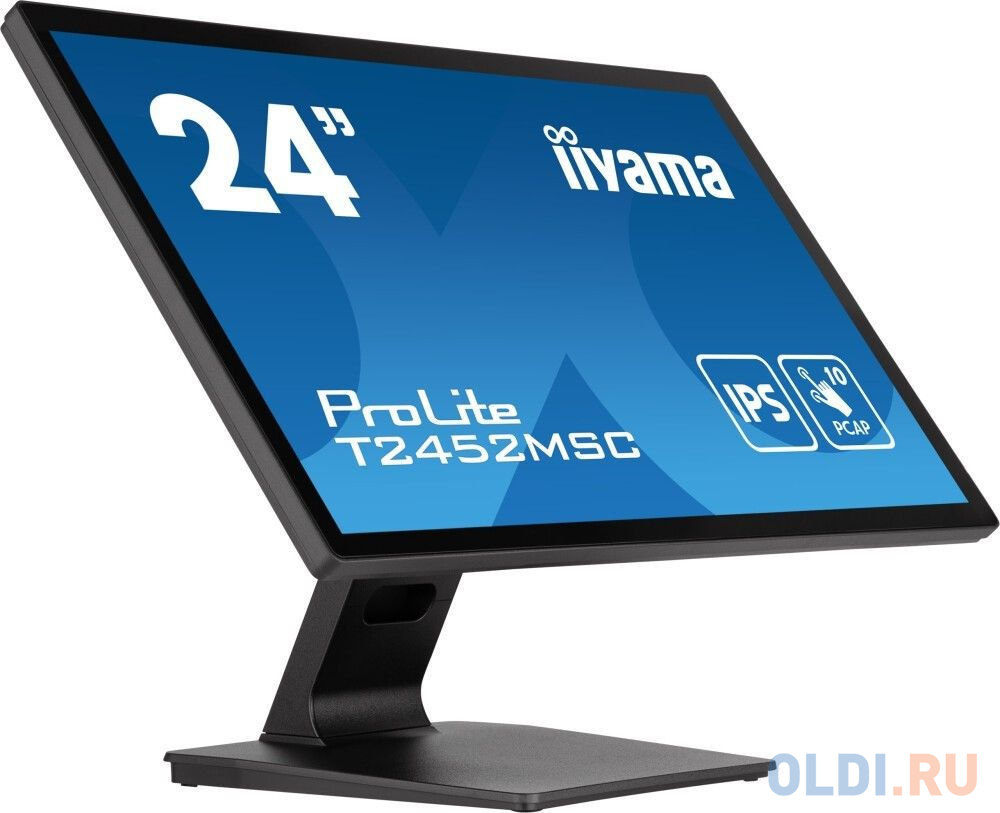 Монитор Iiyama 23.8" ProLite T2452MSC-B1 черный IPS LED 14ms 16:9 HDMI M/M матовая 1000:1 400cd 178гр/178гр 1920x1080 60Hz DP FHD USB Touch 5.6кг