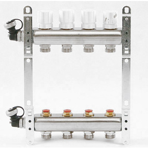 Коллекторная группа Uni-Fitt 1''х3/4'' 4 выходов с регулировочными и термостатическими вентилями (451I4304)