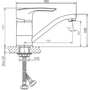 Смеситель для раковины Haiba HB66-2 хром (HB4566-2)