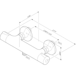 Термостат для душа Am.Pm Like с душевым гарнитуром, хром (F8040000, F0780064) в Москвe