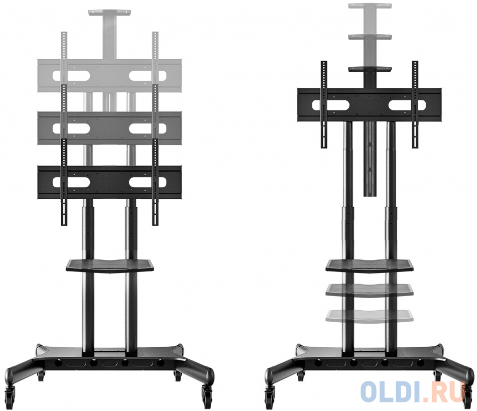 Мобильная стойка ONKRON TS1881 на 1 ТВ/ 55-80" портретная/альбомная ориентация черный в Москвe