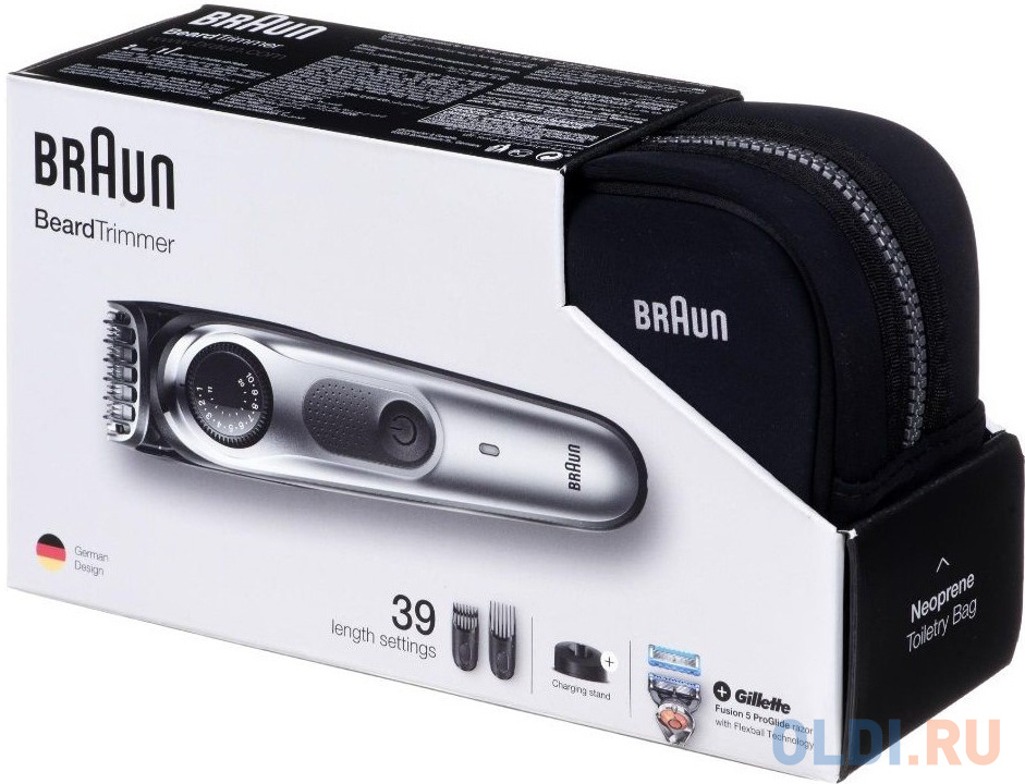 Триммер Braun BT7940TS серебристый чёрный