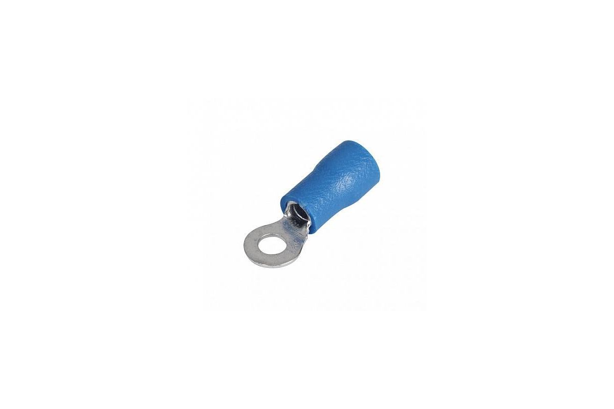 Наконечник НКИ кольцевой изолированный, 1 мм² - 2.5 мм², медь, луженый, под опрессовку, синий, 100 шт., HLT НКИ 2.5-4 (084-04-05)