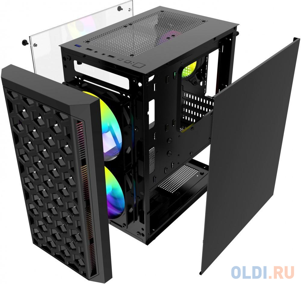 Корпус microATX Powercase CMIMTB-L3 Без БП чёрный в Москвe